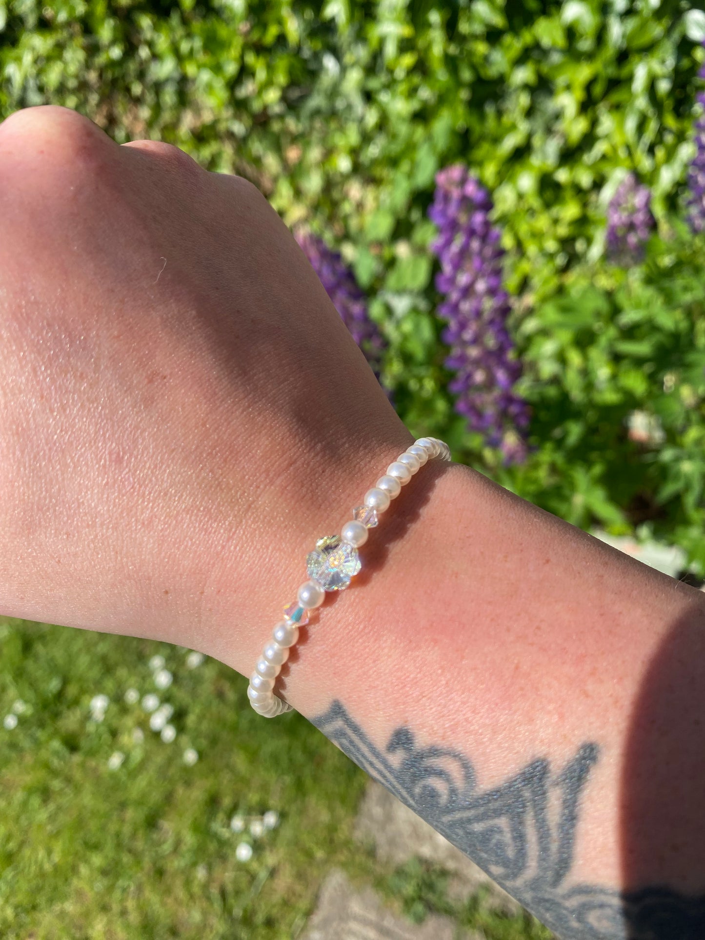 Wee bit o’ luck bracelet. Northern lights crystal