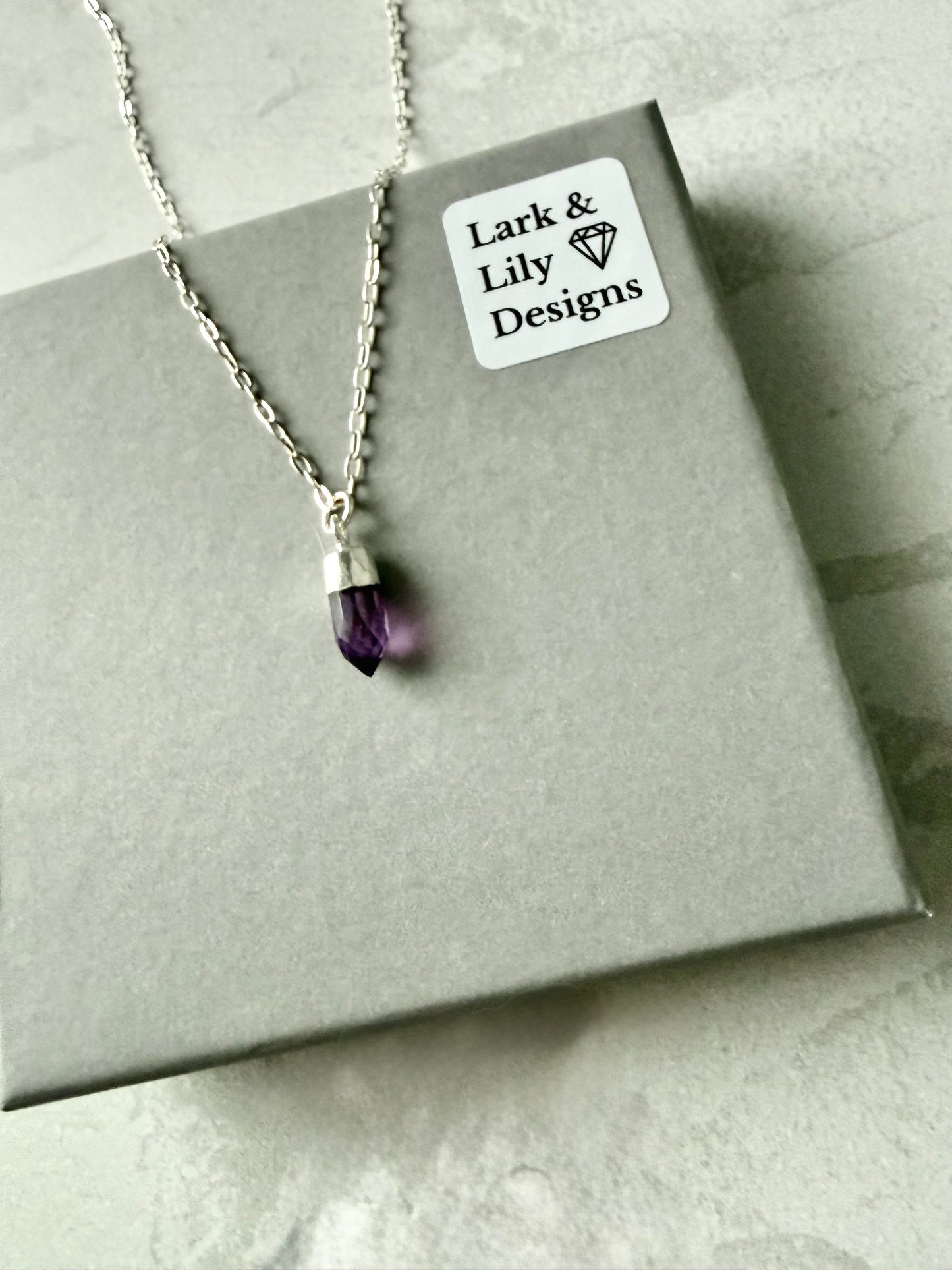 Amethyst pendant necklace