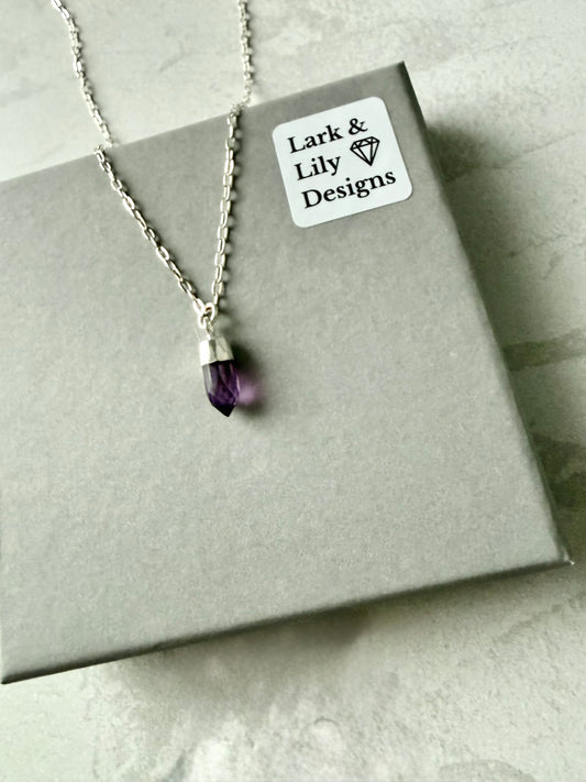 Amethyst pendant necklace